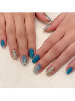 ハーティーネイル hearty nail 溝の口店/夏のニュアンスネイル