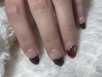 バレンタインネイル