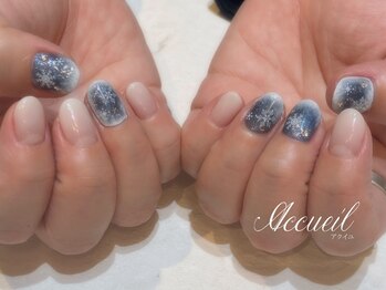 アクイユ 銀座店(ACCUEIL)/雪の結晶ネイル