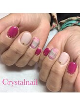 クリスタルネイル ボンベルタ橘店(CRYSTAL NAIL)/チェックネイル