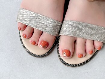 ビーエスネイル 金山店(bs-nail)/秋ニュアンスミラーネイル