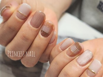 プリンセスネイル(Princess nail)/マグネットのチェック柄