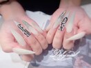 ホワイトゴシックネイル