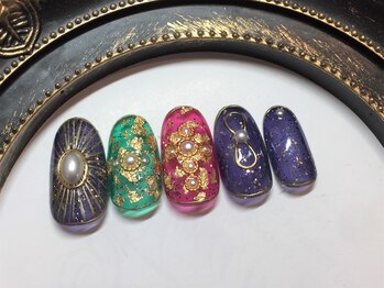 グリッター(GLITTER)/成人式ネイル