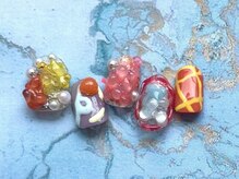 ゆびノさき イバラキシ(ibarakishi)/オレンジ系ポコポコ