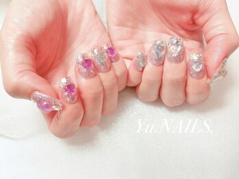 ユーネイルズ 恵比寿(Yu.NAILS.)/UVハート◎ホログリッター