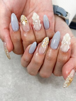 テラス(TERRACE)/ぷっくりフラワーネイル