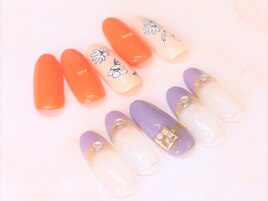 フラワー・ラベンダーネイル