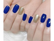 シェリエ(Cherie)/レトロネイル（navy×gold）