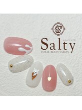ネイルアンドアイラッシュサロン ソルティ 寺田町(salty)/くまアイスネイル