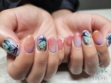 ネイルプラスユウ(NAIL+U)/椰子の木と夕日