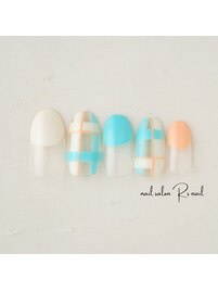 バルーン×チェックデザイン