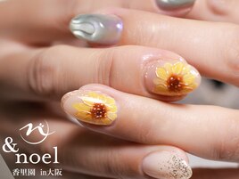 ひまわりシェルネイル