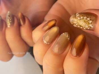 アイヴィー(IVY)/ブラウン/マグネットネイル/enoi