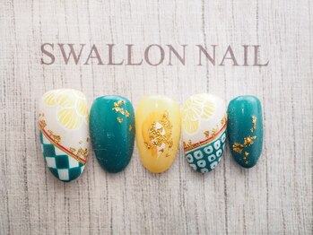 スワロンネイル(SWALLON NAIL)/お正月デザイン