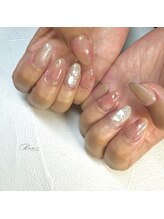 ドットビー(.Bee)/桃ブライダルネイル