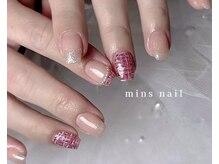 ミンズネイル(minsnail)/お店デザインツイードネイル