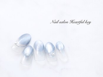 ネイルサロン ハートフルキー(Heartful key)/艶マグネットネイル¥9000