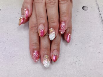 オーロラマーメイドネイル