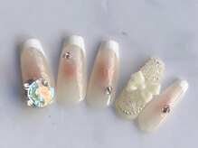 ネイルアイラッシュ アールエビス(R EBISU)/チークフレンチネイル