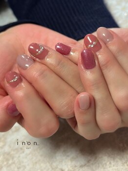 イノン ネイル(inon nail)/大人なくすみピンク