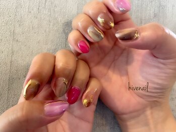 ハイブネイル(Hive nail)/カラフルニュアンス