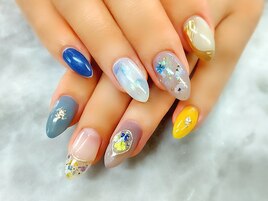 フラワー×ニュアンスネイル