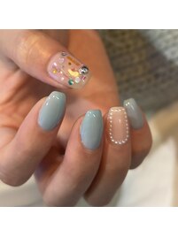 ぷるんと春ネイル