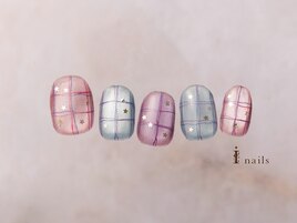 マグネットチェックネイル