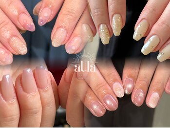 アウラ(aUla)の写真/【時間外の施術も受付可能◎】シンプルだけど上品で大人なデザインが得意♪派手なネイルができない方にも◎