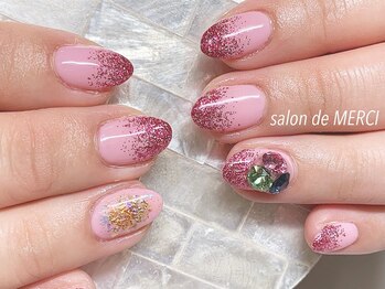 サロン ド メルシー(Salon de MERCI)/ピンク×ラメグラデ☆