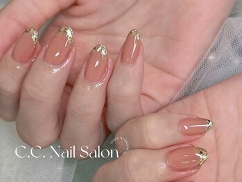シーシーネイルサロン 池袋(C.C.Nail salon)/ガラスフレンチ