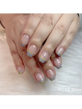 リッシュ ドゥ(RICHE deux)/グレーフレンチイエローライン