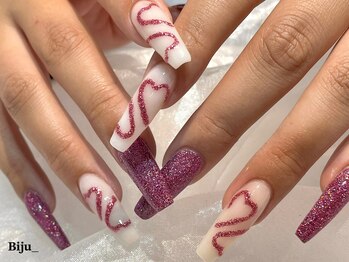 ビジュアンダー(Biju_)/スカルプ　ハートネイルデザイン