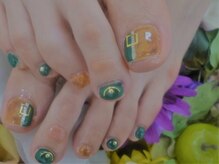 ネイルアンドアイラッシュサロン ボ ヌール(bo-nheur)/フット　付け放題オフ込￥7300