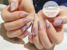 マニッシュ(Manish)/ラベンダー/プッチ柄/ビジュー 