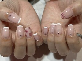 ハートミラーフレンチ ネイル