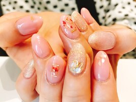 押し花×シェル