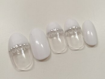 ピーチポット/シェラック&ブライダルネイル