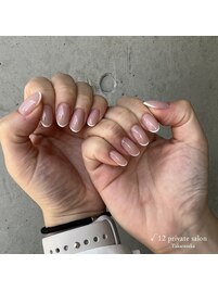 細めフレンチネイル