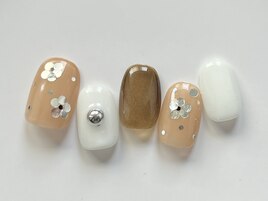 お花ホログラムネイル