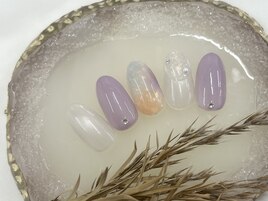 クリア　ラメ　マーブル