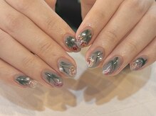 アイネイルズ 梅田店(I nails)/Airi限定手書きフラワーネイル