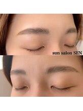 サンサロンセン(sun salon SEN)/WAX脱毛込み眉の立体感が違う！