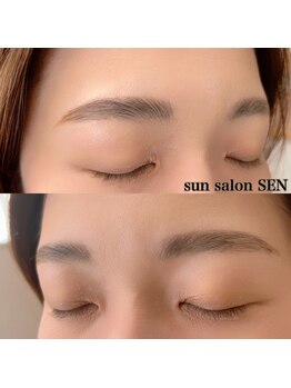 サンサロンセン(sun salon SEN)/WAX脱毛込み眉の立体感が違う！