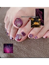[FOOT] ☆ワンカラー×ラメグ