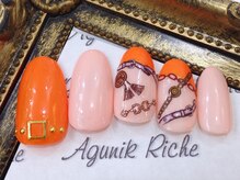 アグニークリッシェ(Agunik Riche)/【スカーフ柄ネイル】