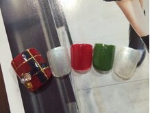 ネイルサロン リリオ(Nail Salon Ririo)/クリスマスカラーフットネイル