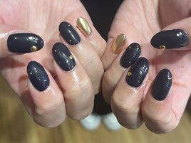 ワンカラー+色混ぜ+全面ミラー