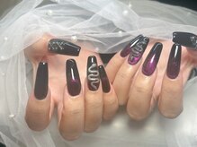 ジョアネイル(JOA Nail)/蛇/クロム/黒/マググラ